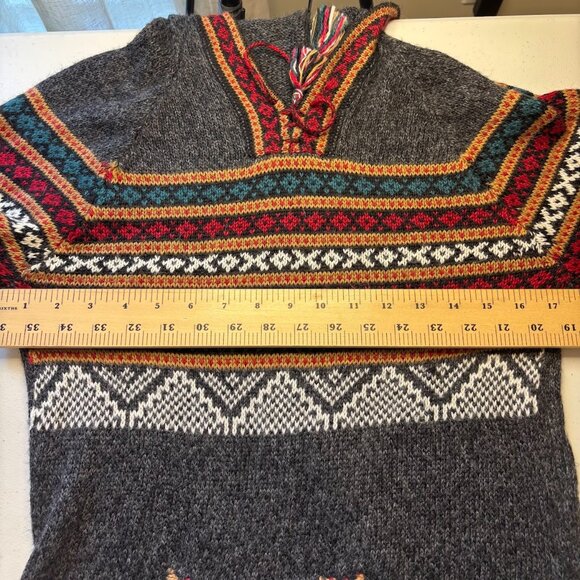 Artesania Edm Women’s Size M/L 100% Alpaca Wool Peruvian Hoodie Sweater Pullover - Picture 10 of 11